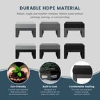 Polytrends Endless Patio, pouf-ottoman pour causeuse profonde avec cadre gris