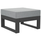 Polytrends Endless Patio, pouf-ottoman pour causeuse profonde avec cadre gris