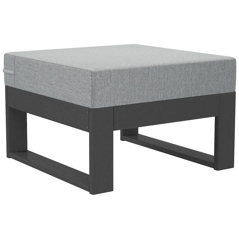 Polytrends Endless Patio, pouf-ottoman pour causeuse profonde avec cadre gris