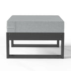Polytrends Endless Patio, pouf-ottoman pour causeuse profonde avec cadre gris