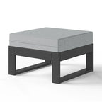 Polytrends Endless Patio, pouf-ottoman pour causeuse profonde avec cadre gris