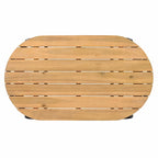 Ensemble de 3 chaises longues de piscine – Chaises longues d'extérieur avec table d'appoint en acacia