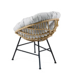 Ensemble de 2 chaises longues d'extérieur en osier