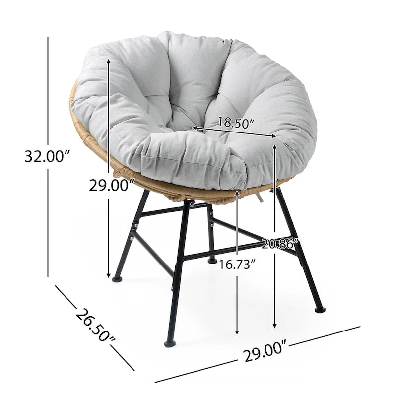 Ensemble de 2 chaises longues d'extérieur en osier