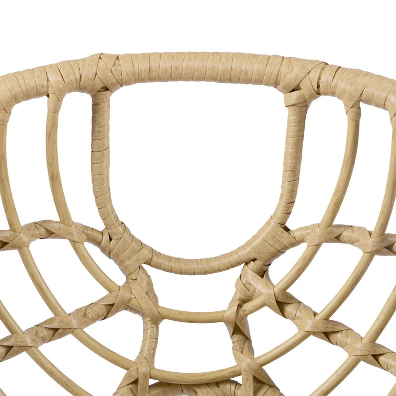 Ensemble de 2 chaises longues d'extérieur en osier