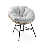 Ensemble de 2 chaises longues d'extérieur en osier