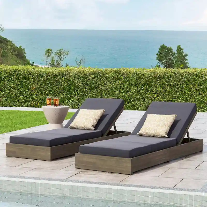 Set di 2 Chaise Lounge da esterno Christopher Knight Home Comfort