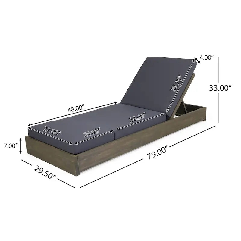 Set di 2 Chaise Lounge da esterno Christopher Knight Home Comfort