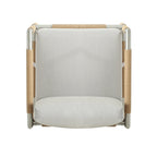 Poltrona da club da esterno Zefren con alluminio, tessuto in corda, argento di Christopher Knight Home