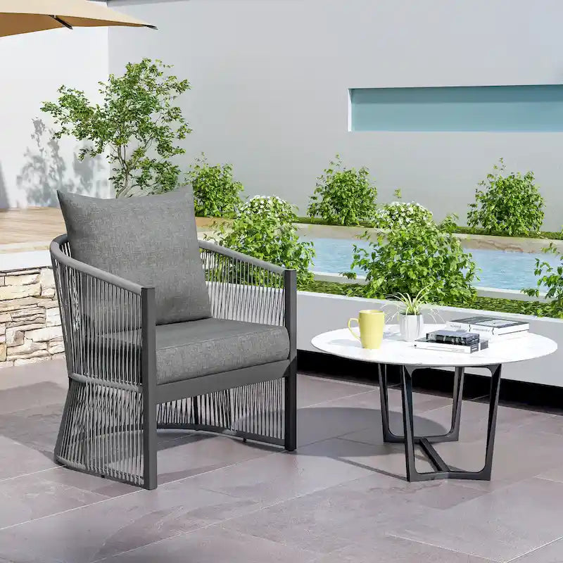 Chaise longue d'extérieur en aluminium Christopher Knight Home Elegance