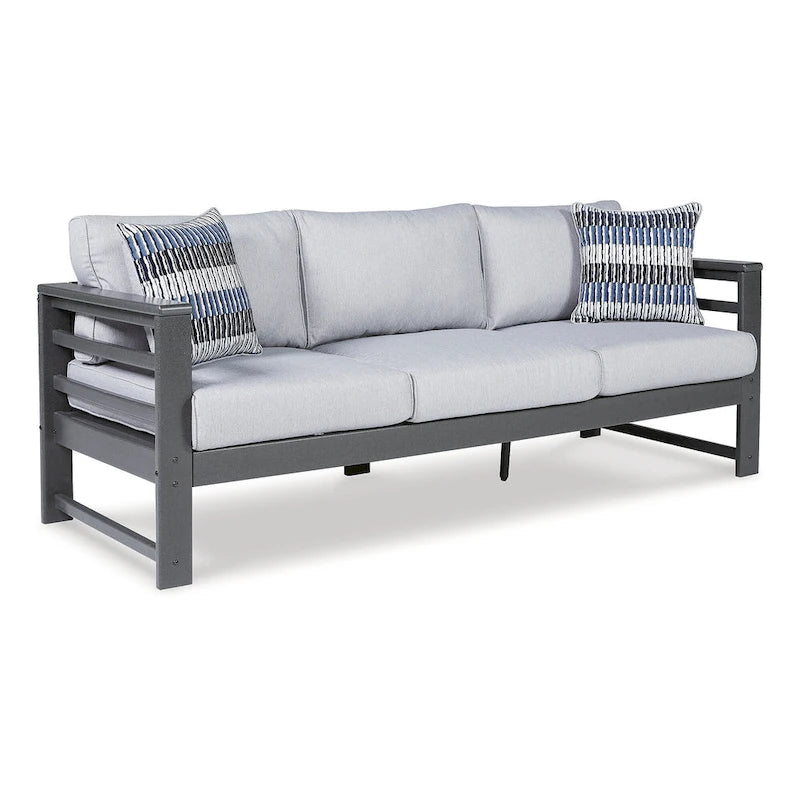 Signature Design by Ashley Amora Grey Ensemble de sièges d'extérieur 2 pièces - 79,25 L x 30,5 P x 33,25 H