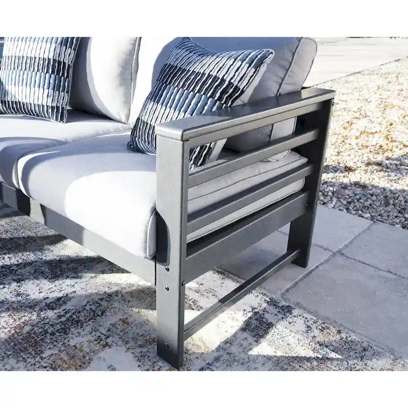Signature Design by Ashley Amora Grey Ensemble de sièges d'extérieur 2 pièces - 79,25 L x 30,5 P x 33,25 H