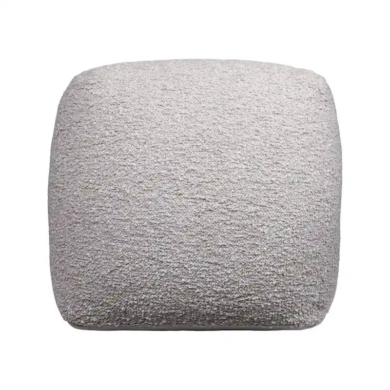HomeRoots Pouf/Ottoman cubo da esterno 18 grigio in poliestere
