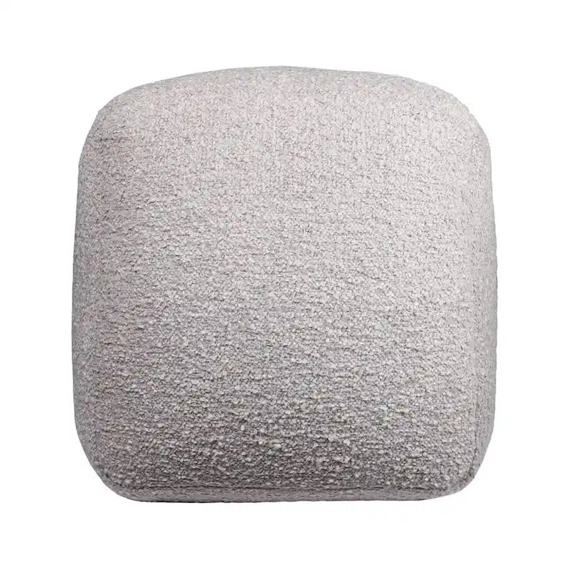 HomeRoots Pouf/Ottoman cubo da esterno 18 grigio in poliestere