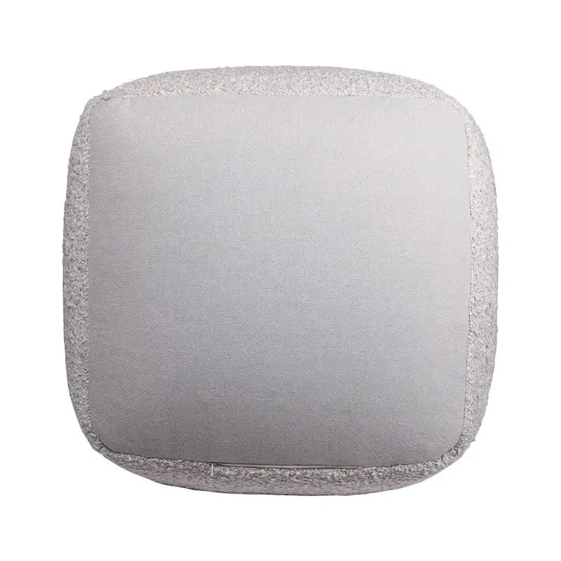 HomeRoots Pouf/Ottoman cubo da esterno 18 grigio in poliestere
