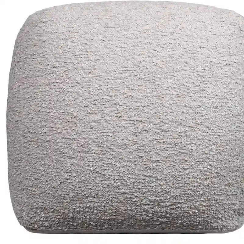 HomeRoots Pouf/Ottoman cubo da esterno 18 grigio in poliestere