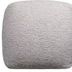 HomeRoots Pouf/Ottoman cubo da esterno 18 grigio in poliestere
