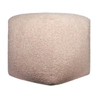 HomeRoots Pouf/Ottoman cubo da esterno 18 grigio in poliestere