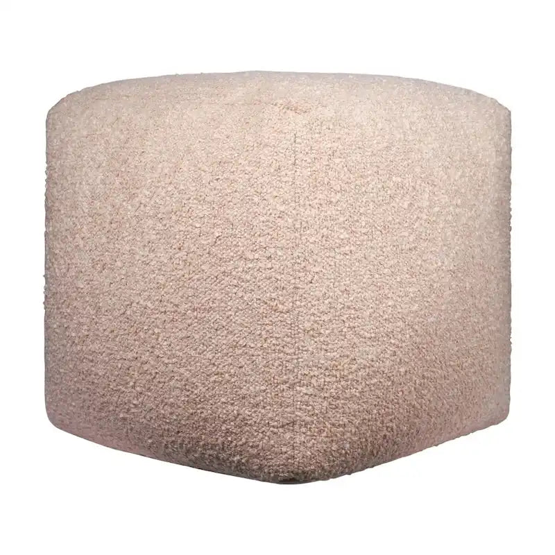 HomeRoots Pouf/Ottoman cubo da esterno 18 grigio in poliestere
