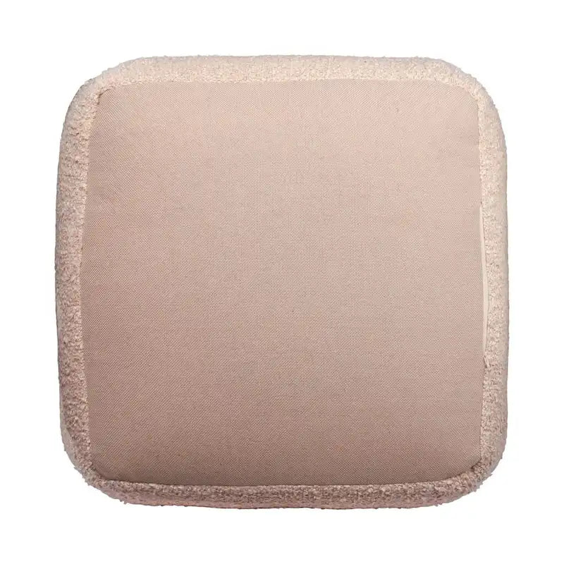 HomeRoots Pouf/Ottoman cubo da esterno 18 grigio in poliestere