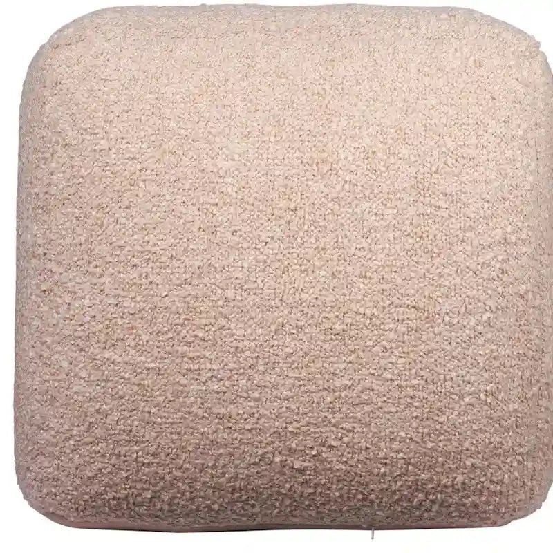 HomeRoots Pouf/Ottoman cubo da esterno 18 grigio in poliestere