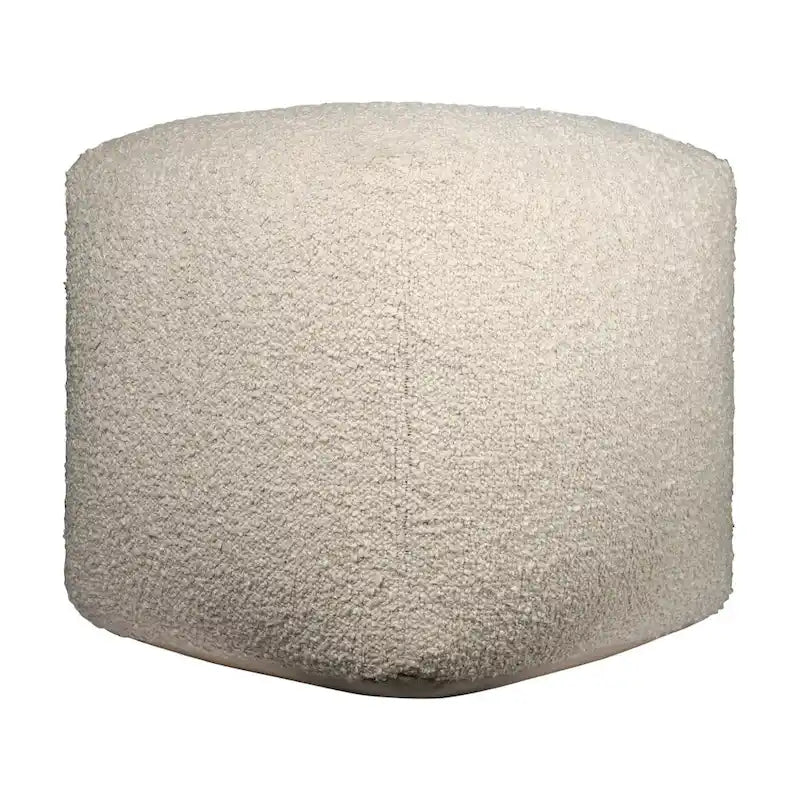 HomeRoots Pouf/Ottoman cubo da esterno 18 grigio in poliestere