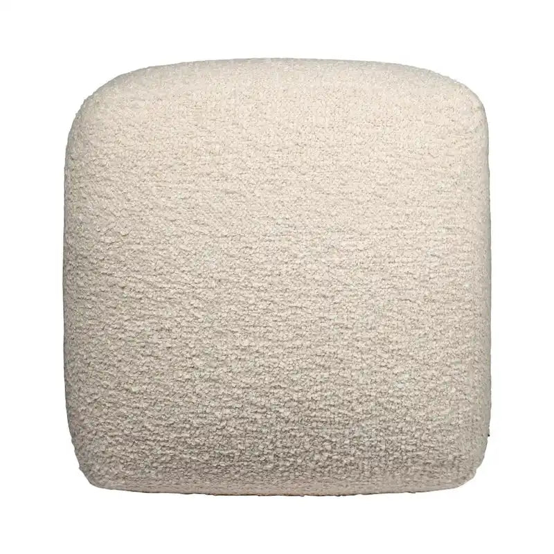 HomeRoots Pouf/Ottoman cubo da esterno 18 grigio in poliestere