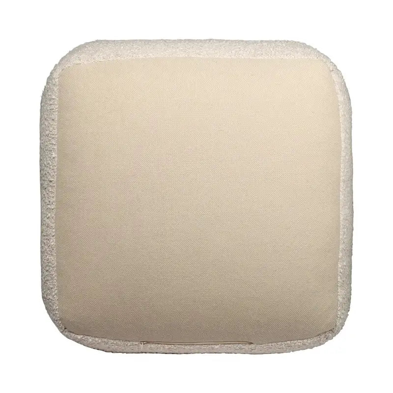 HomeRoots Pouf/Ottoman cubo da esterno 18 grigio in poliestere