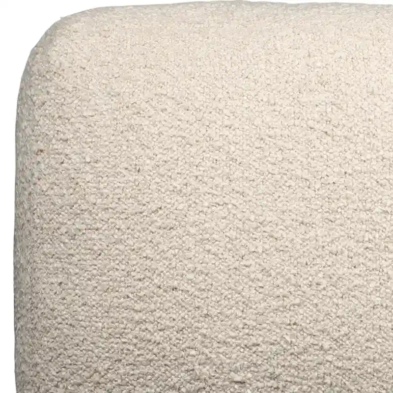 HomeRoots Pouf/Ottoman cubo da esterno 18 grigio in poliestere