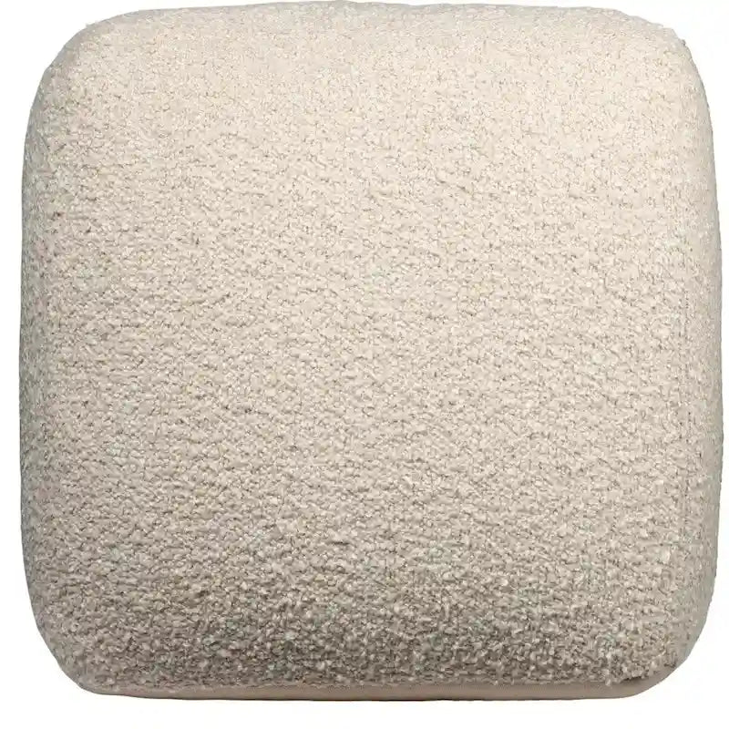 HomeRoots Pouf/Ottoman cubo da esterno 18 grigio in poliestere