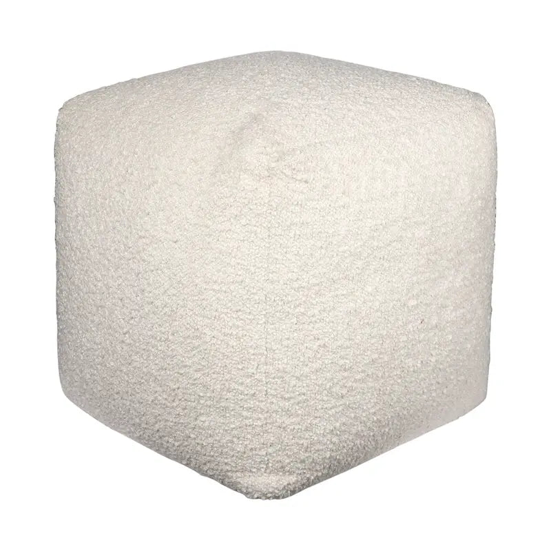 HomeRoots Pouf/Ottoman cubo da esterno 18 grigio in poliestere
