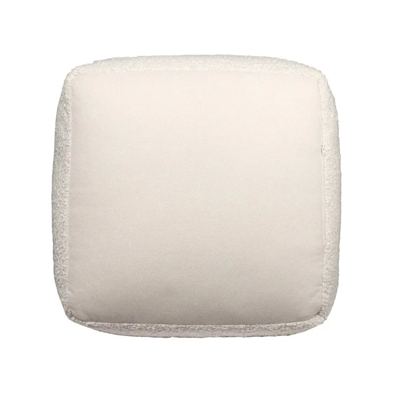 HomeRoots Pouf/Ottoman cubo da esterno 18 grigio in poliestere