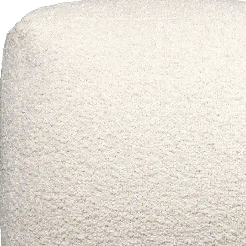 HomeRoots Pouf/Ottoman cubo da esterno 18 grigio in poliestere