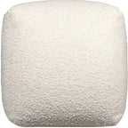 HomeRoots Pouf/Ottoman cubo da esterno 18 grigio in poliestere