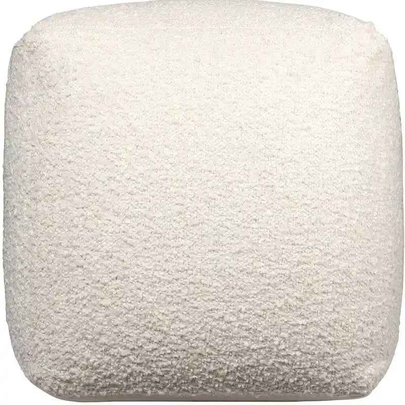 HomeRoots Pouf/Ottoman cubo da esterno 18 grigio in poliestere