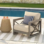Outdoor Conversation Sofa Chair Furniture with Sunbrella Fabric Cushion