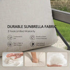 Mobilier d'extérieur : Canapé-fauteuil de conversation avec coussin en tissu Sunbrella