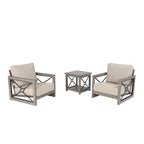 Mobilier d'extérieur : Canapé-fauteuil de conversation avec coussin en tissu Sunbrella