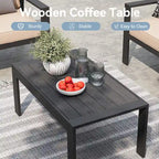 Set divano componibile a 5 pezzi con tavolino da caffè