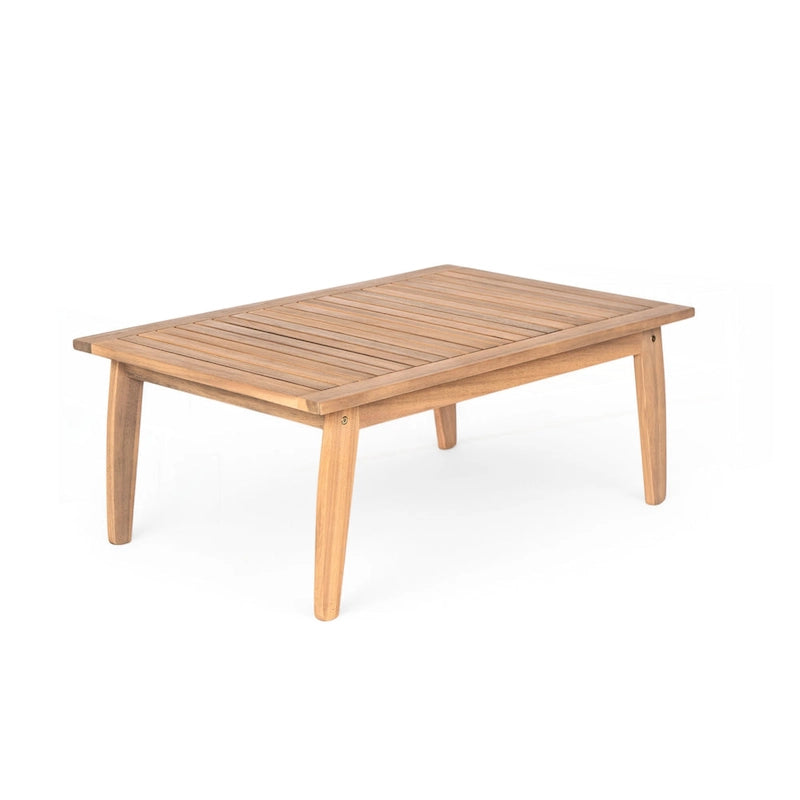 Set da esterno divano angolare a 4 pezzi in legno di acacia e corda