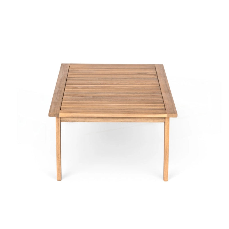 Set da esterno divano angolare a 4 pezzi in legno di acacia e corda