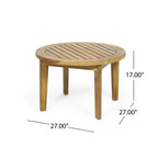 Set di mobili da patio in acacia a 4 pezzi Roomfitters, set da conversazione per esterni con divano profondo, cuscini e tavolo, crema