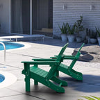 Sedia Adirondack Pieghevole, Robusto Legno Polietilene HDPE, Sedia da Esterno per Balcone, Portico, Patio, Prato, Cortile, Terrazzo, Giardino