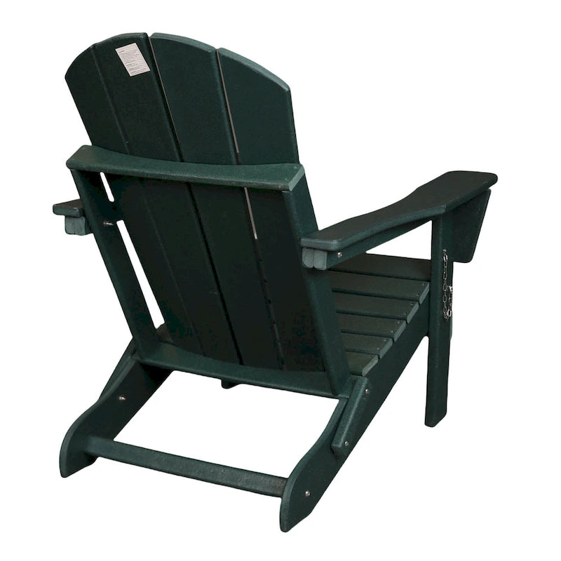 Sedia Adirondack Pieghevole, Robusto Legno Polietilene HDPE, Sedia da Esterno per Balcone, Portico, Patio, Prato, Cortile, Terrazzo, Giardino