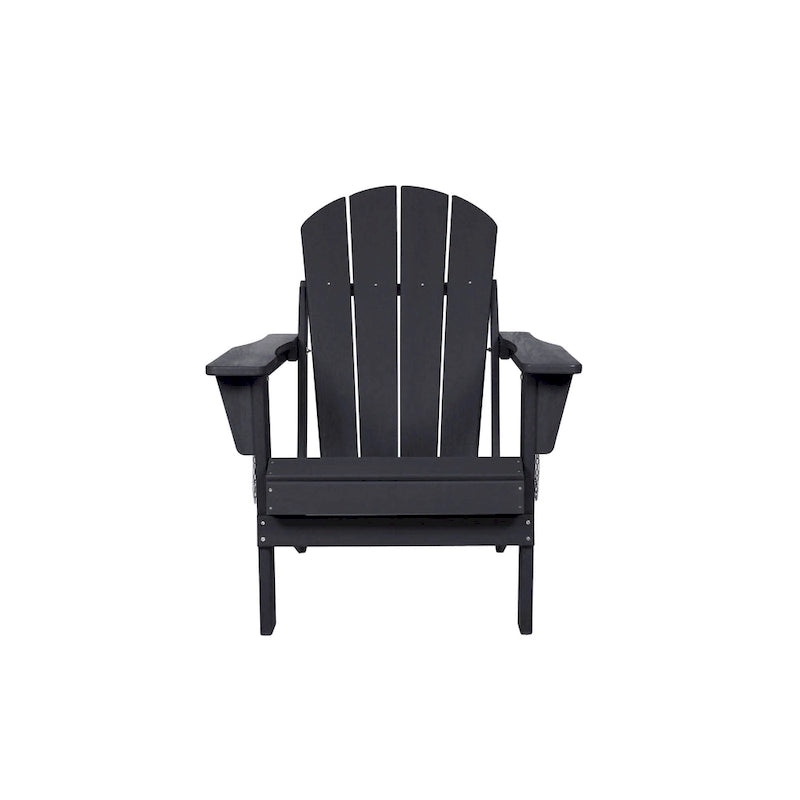 Sedia Adirondack Pieghevole, Robusto Legno Polietilene HDPE, Sedia da Esterno per Balcone, Portico, Patio, Prato, Cortile, Terrazzo, Giardino