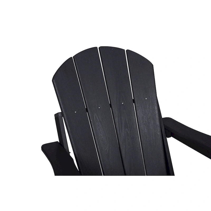Sedia Adirondack Pieghevole, Robusto Legno Polietilene HDPE, Sedia da Esterno per Balcone, Portico, Patio, Prato, Cortile, Terrazzo, Giardino