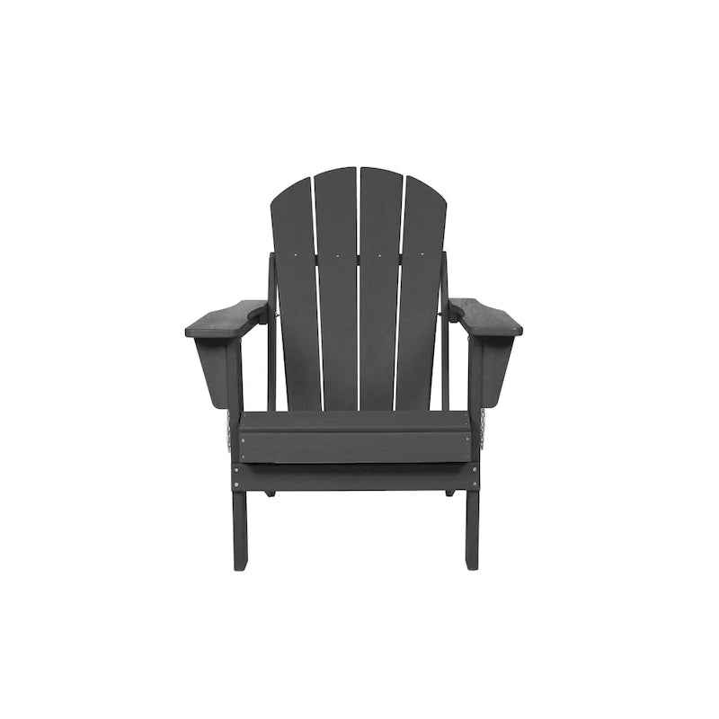 Sedia Adirondack Pieghevole, Robusto Legno Polietilene HDPE, Sedia da Esterno per Balcone, Portico, Patio, Prato, Cortile, Terrazzo, Giardino