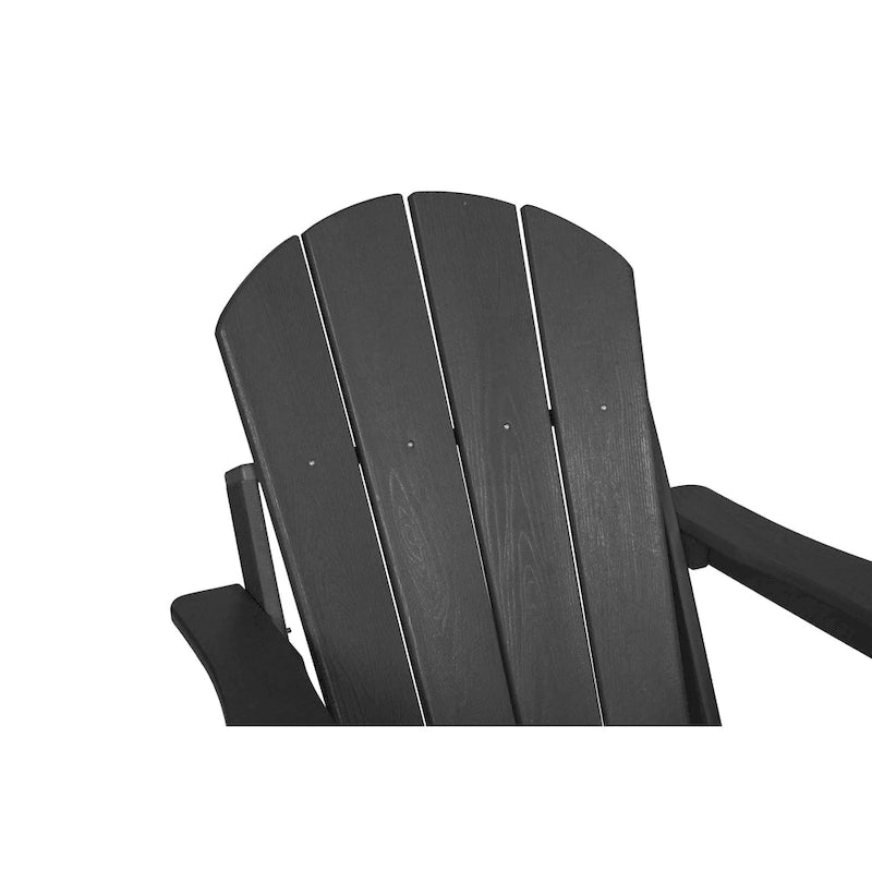 Sedia Adirondack Pieghevole, Robusto Legno Polietilene HDPE, Sedia da Esterno per Balcone, Portico, Patio, Prato, Cortile, Terrazzo, Giardino