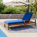 Sdraio da esterno Roomfitters in legno di acacia con schienale regolabile per giardini, terrazze, aree a bordo piscina