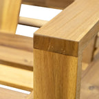 Sdraio da esterno Roomfitters in legno di acacia con schienale regolabile per giardini, terrazze, aree a bordo piscina
